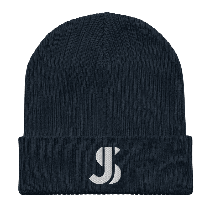 JS Logo Organic Ribbed Beanie view 2