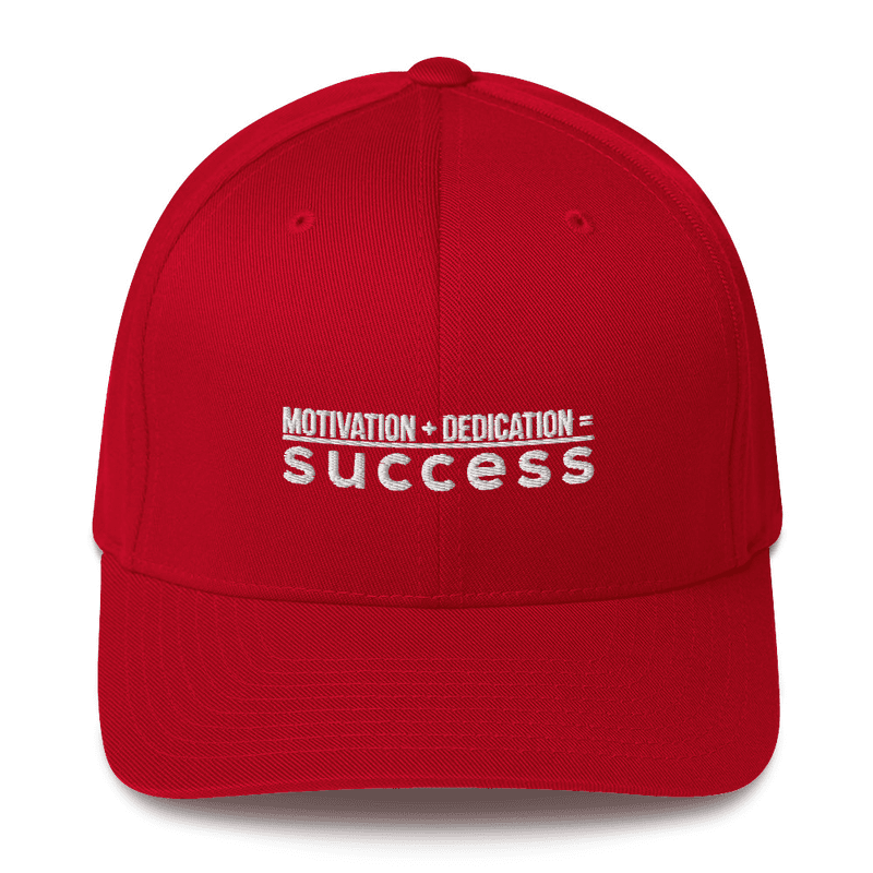 Motivation + Dedication = Success Flex Fit Hat view 4