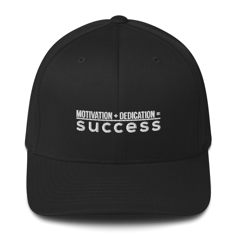 Motivation + Dedication = Success Flex Fit Hat view 2